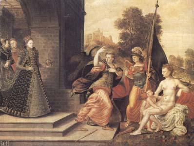 The Brunswick Monogrammist Elizabeth I and the three Goddesses (mk25) China oil painting art